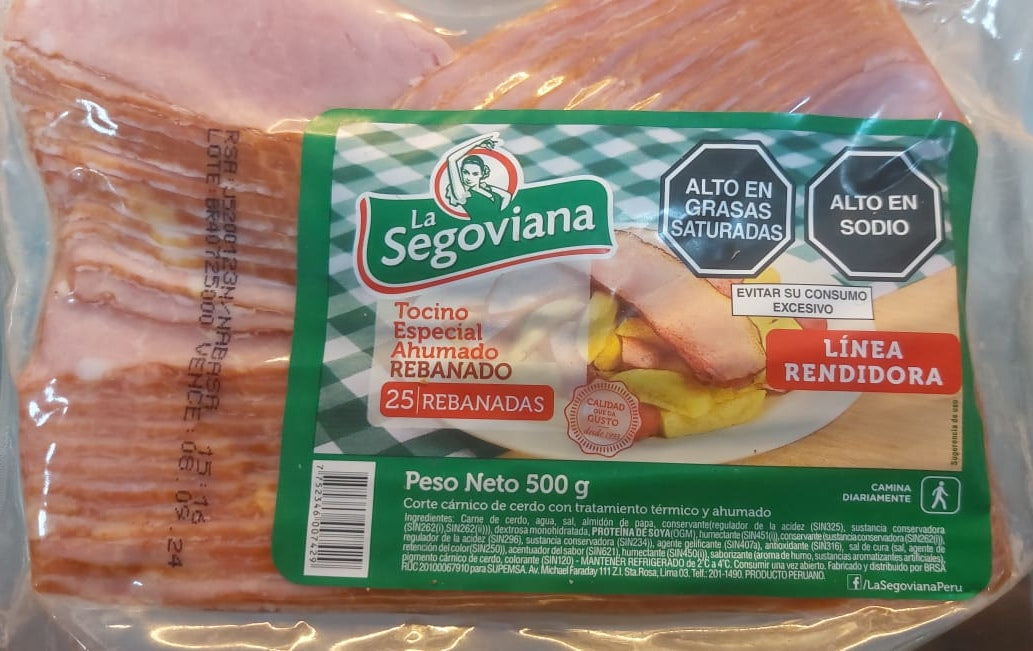 Tocino Laminado "La Segoviana" pqt. 500gm